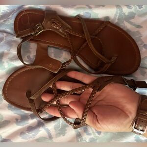 SOLD Tan strap sandals